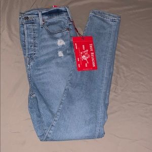 True Religion ultra high rise skinny jeans